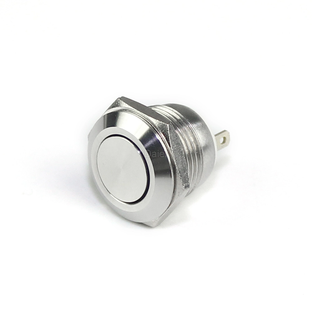 12mm Short Type 2pin Momentary Metal Push Button Switch