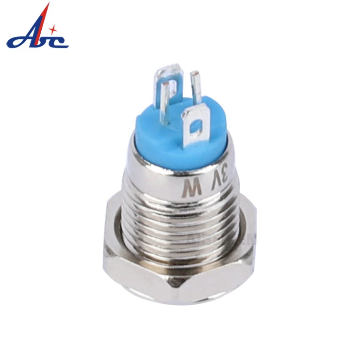 New Arrival 8mm Metal High Round Head 1no Momentary Small Size Push Button Switch with Ring LED