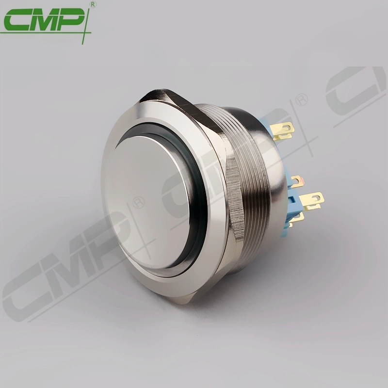 High Quality Metal Stainless Steel 40mm Push Button Switch with 3 Colour RGB LED
